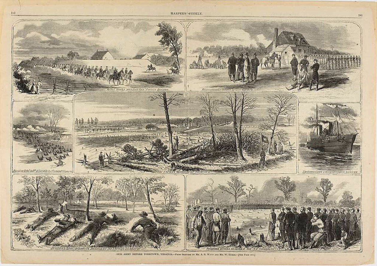 O nosso exército antes de Yorktown, Virgínia de Winslow Homer