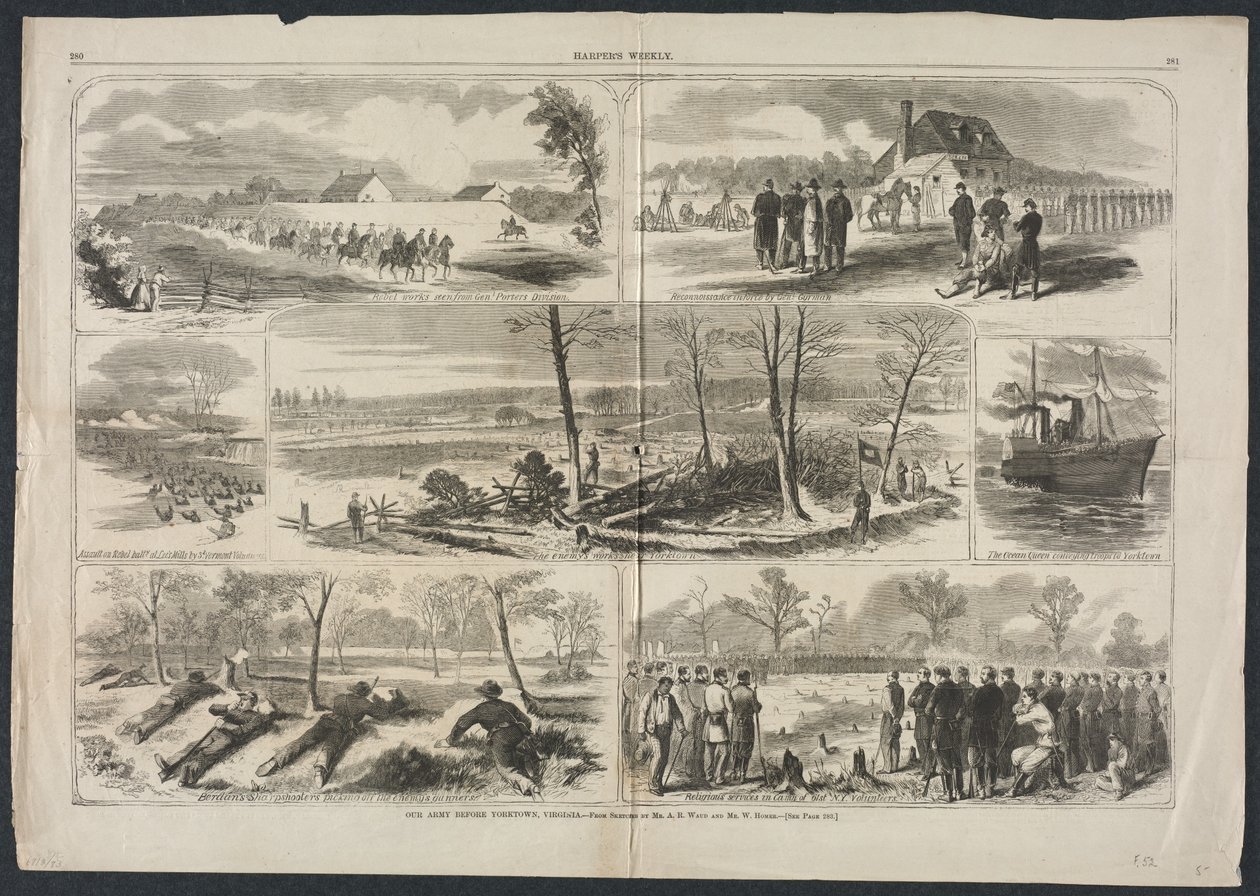 O nosso exército antes de Yorktown, Virgínia de Winslow Homer