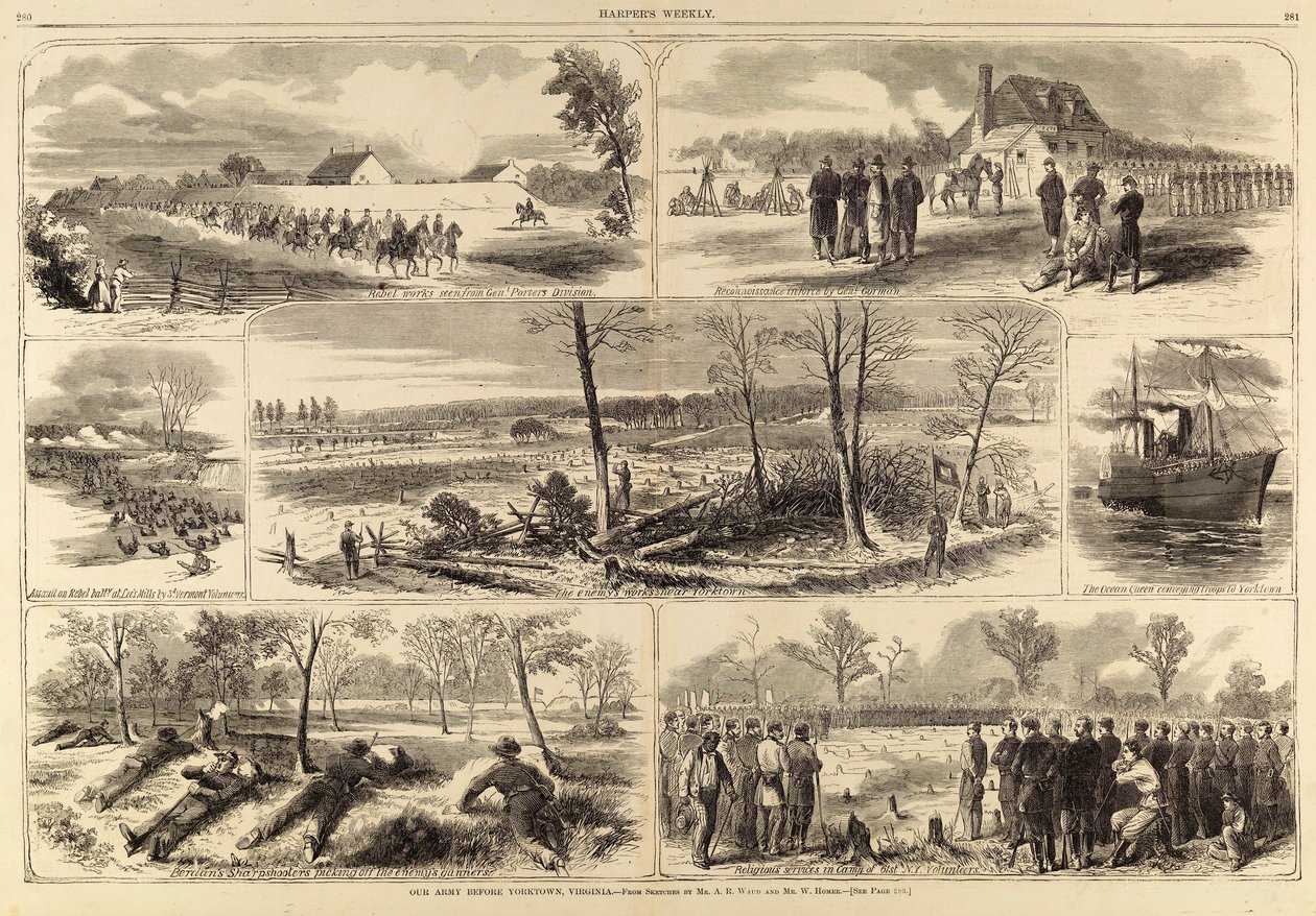 O nosso exército antes de Yorktown, Virgínia, de Harper