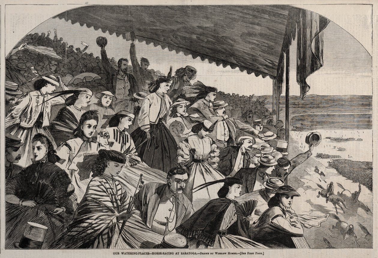 Os nossos locais de rega - Corridas de cavalos em Saratoga de Winslow Homer