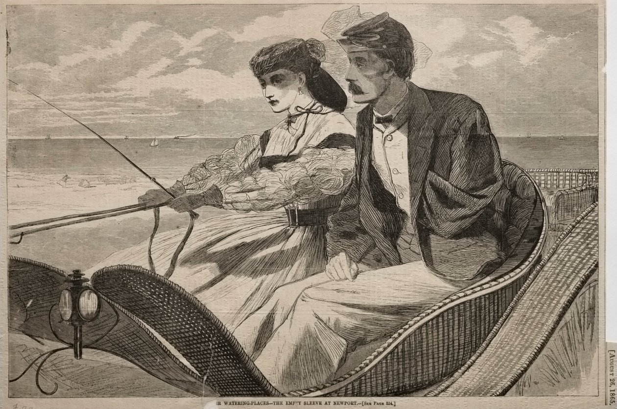 Nossos lugares de rega - A manga vazia em Newport, 1865. de Winslow Homer
