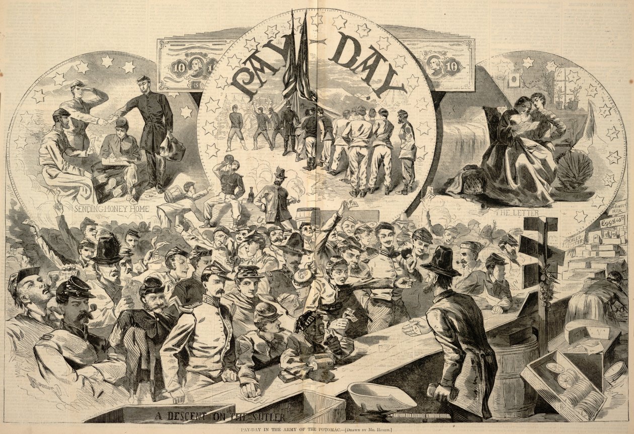 Dia de pagamento no Exército de Potomac, de Harper