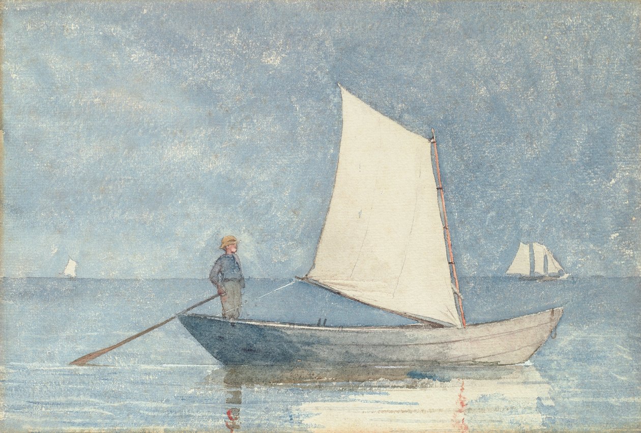 Navegando em um Dory, 1880 de Winslow Homer