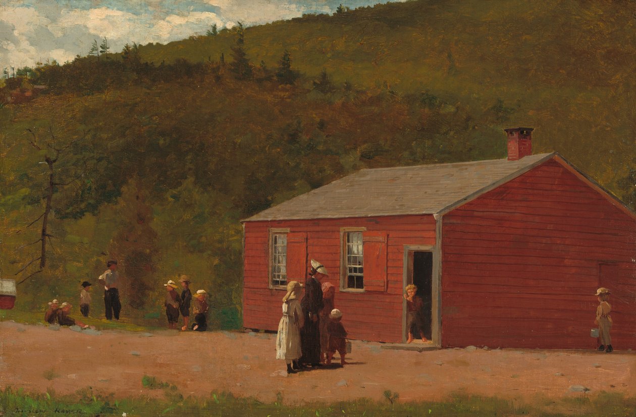Hora da escola, c. 1874. de Winslow Homer