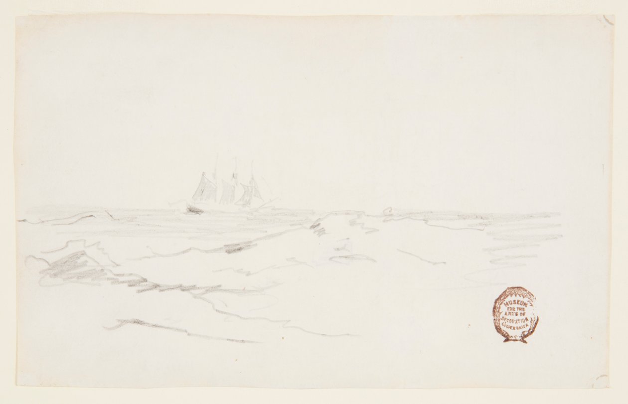 Escuna perto de uma costa rochosa de Winslow Homer