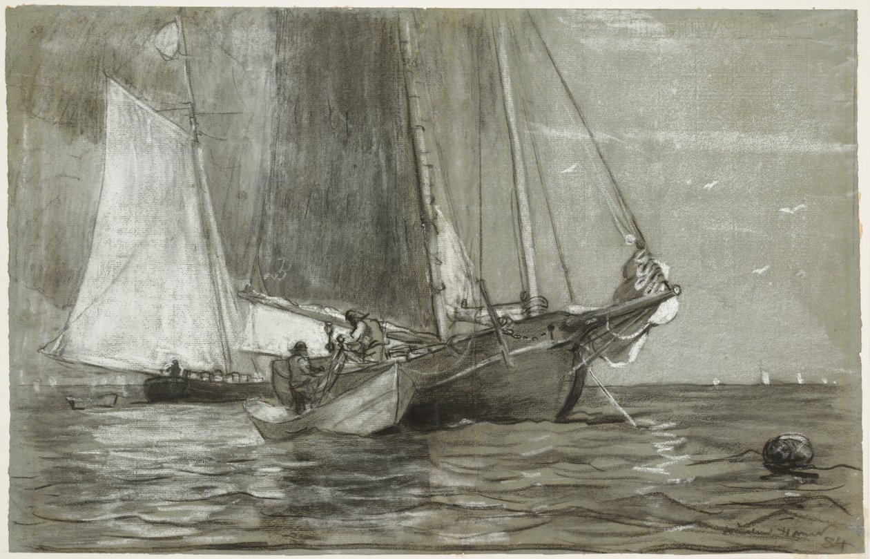 Escuna fundeada de Winslow Homer
