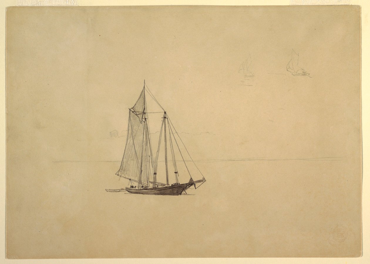 Escuna com Dinghy de Winslow Homer