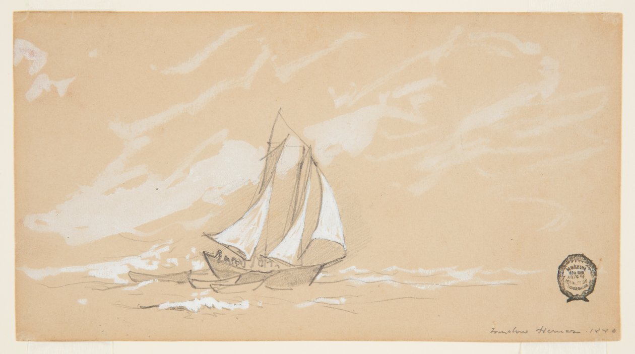 Escuna com Três Dories de Winslow Homer