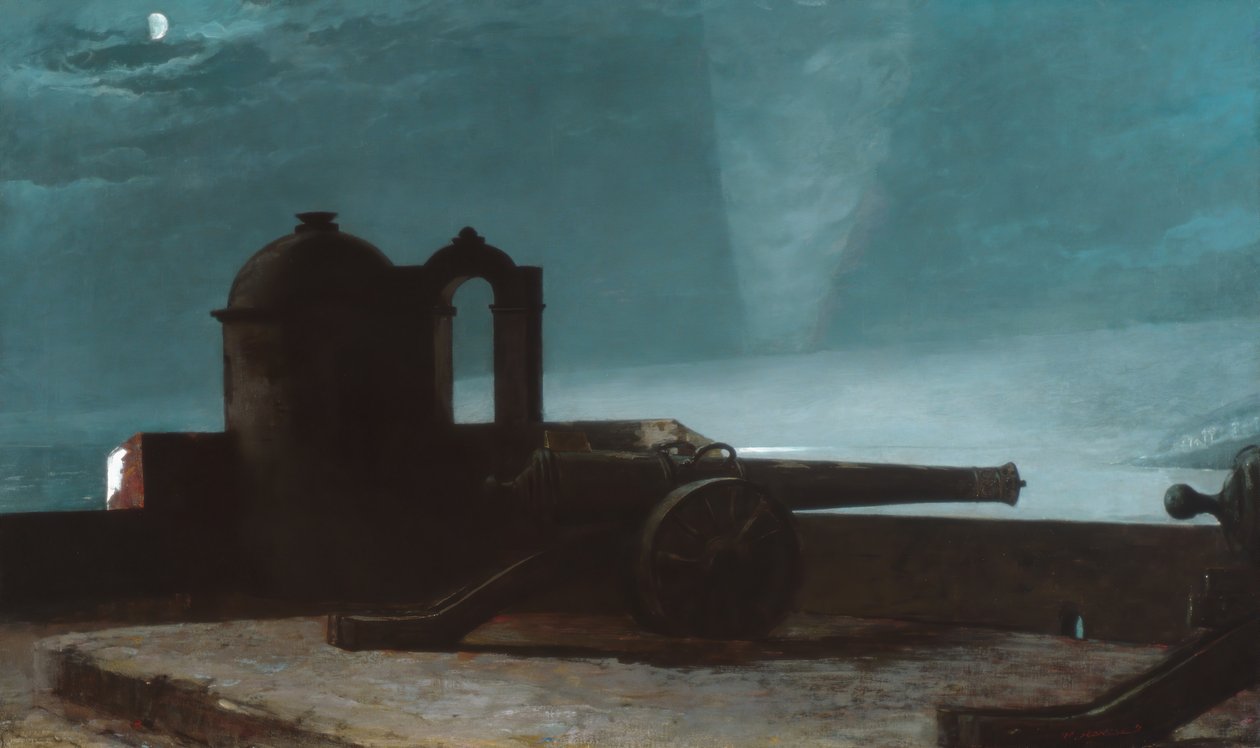 Holofote na entrada do porto, Santiago de Cuba, 1901. de Winslow Homer