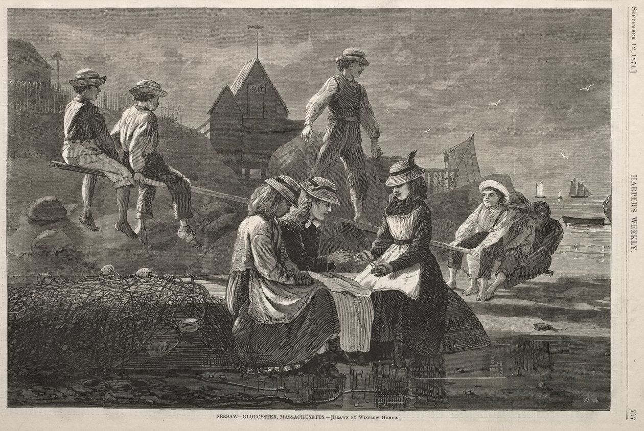 See Saw - Gloucester, Massachusetts de Winslow Homer