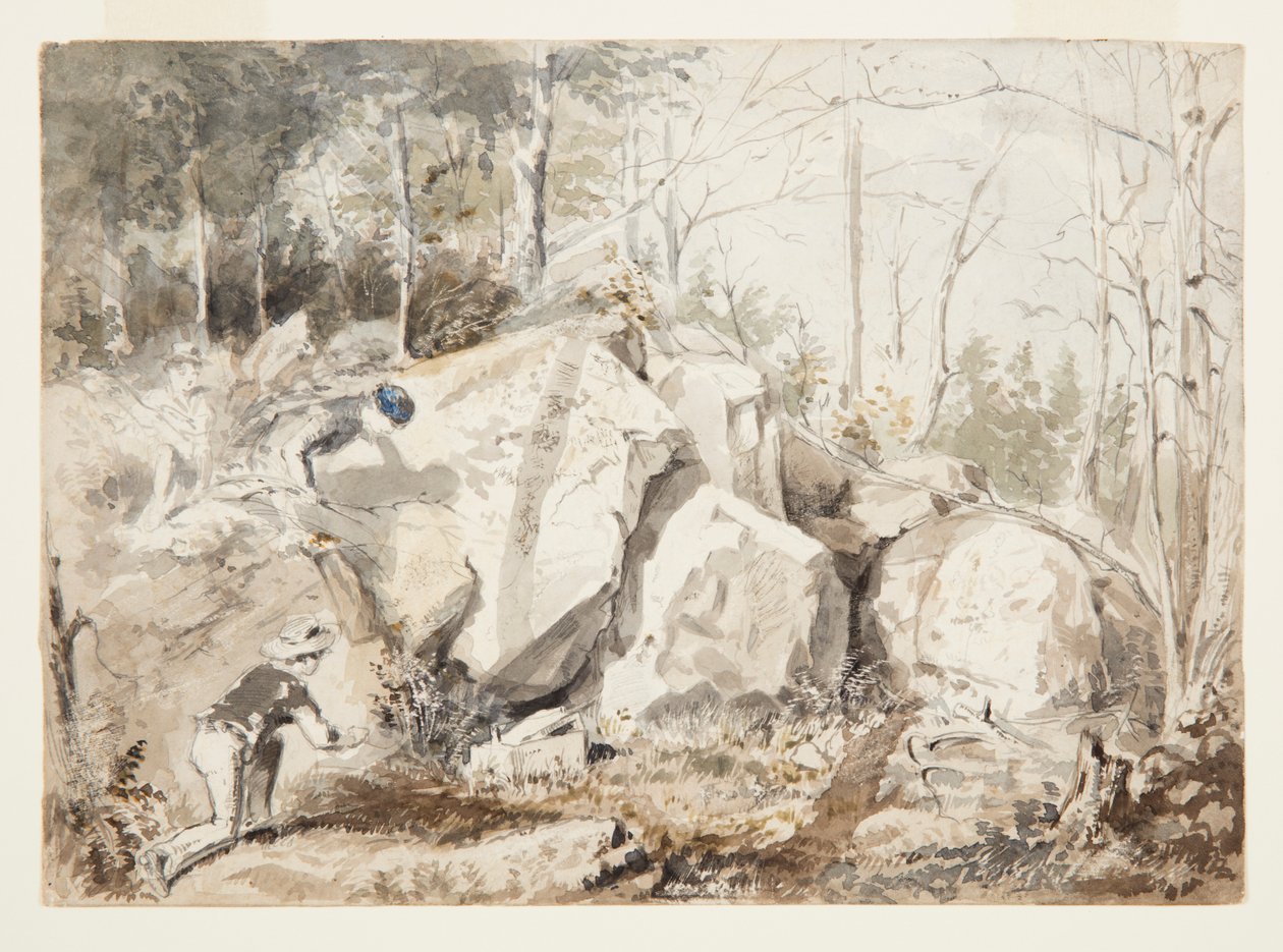 Montando uma armadilha para esquilos de Winslow Homer