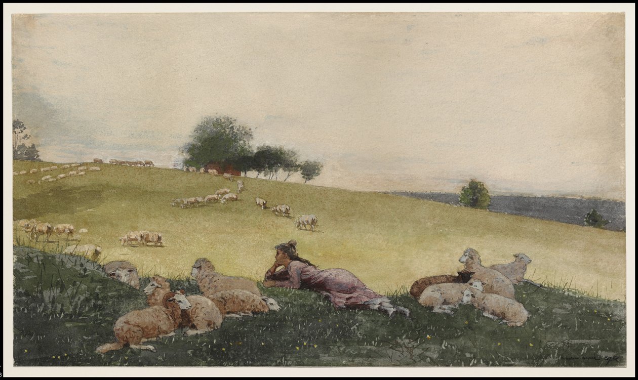 Pastora da fazenda Houghton, 1878 de Winslow Homer