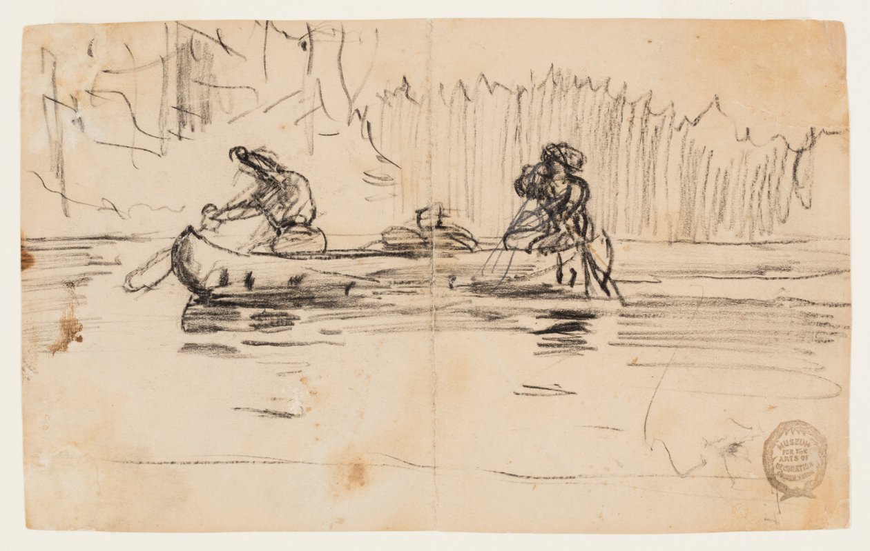 Vista Lateral da Canoa com Dois Homens de Winslow Homer