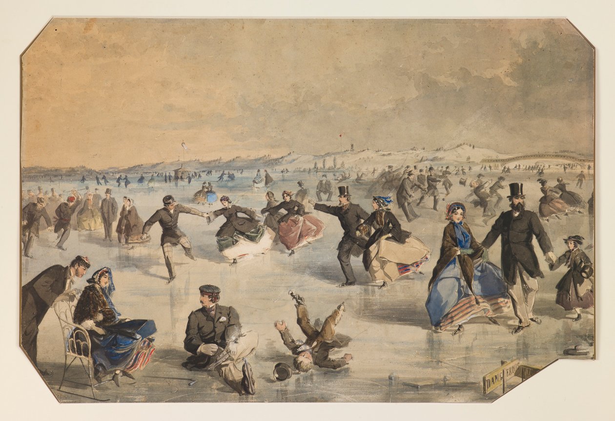Andar de patins no Central Park de Winslow Homer