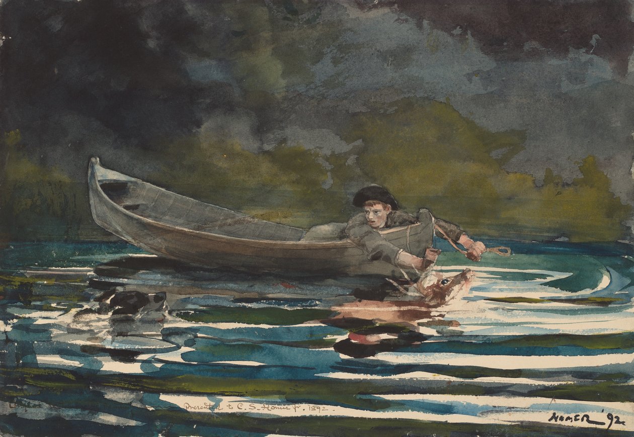 Sketch for Hound and Hunter, 18911892. de Winslow Homer
