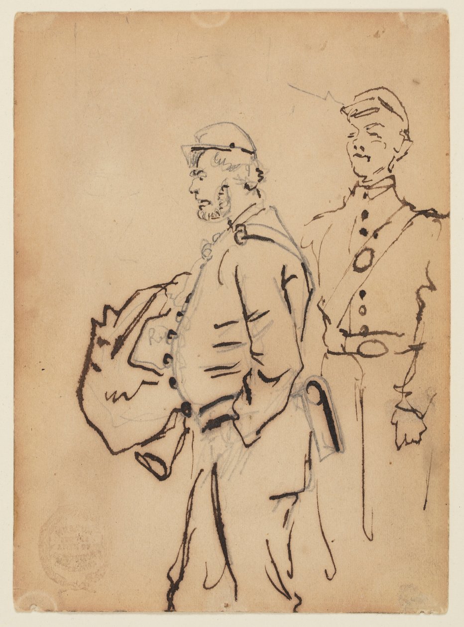 Esboços de soldados de Winslow Homer