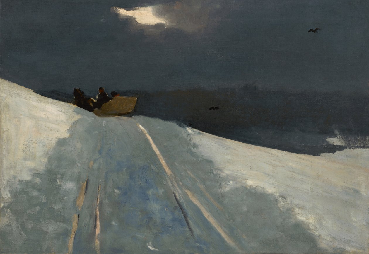 Passeio de trenó, c.1890-95 de Winslow Homer