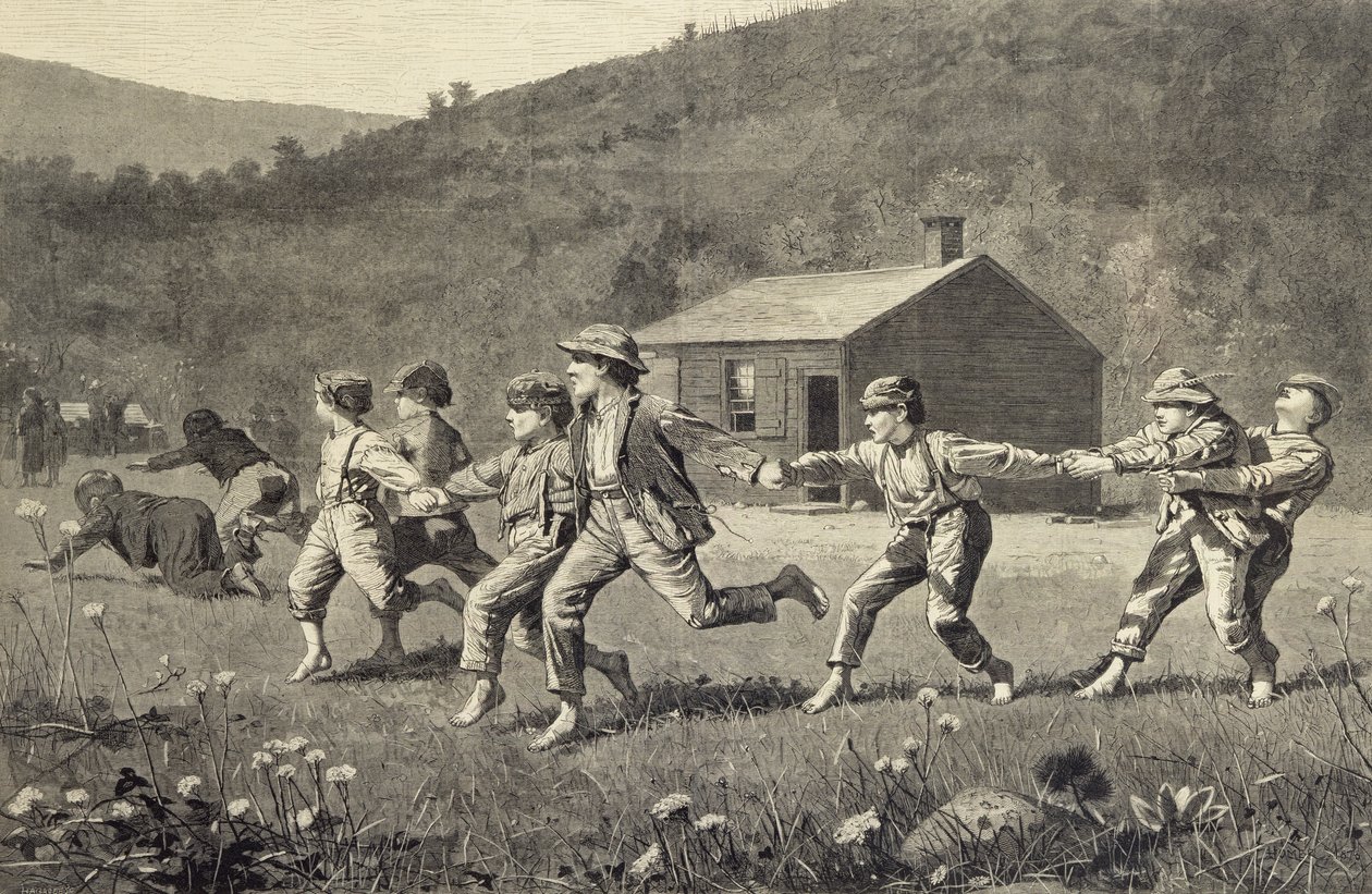 Estalar o chicote (xilogravura) de Winslow Homer