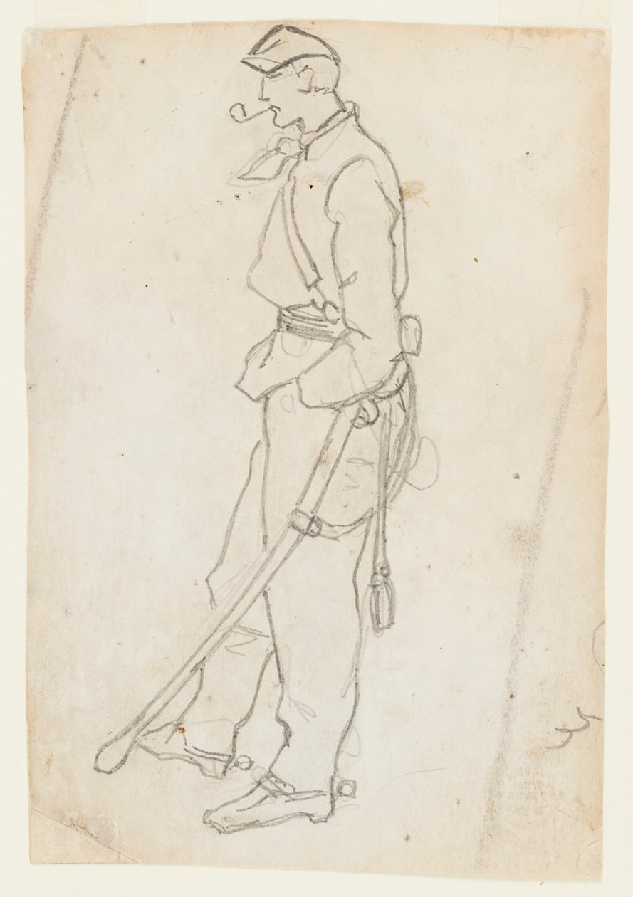 Soldado com espada e cachimbo de Winslow Homer