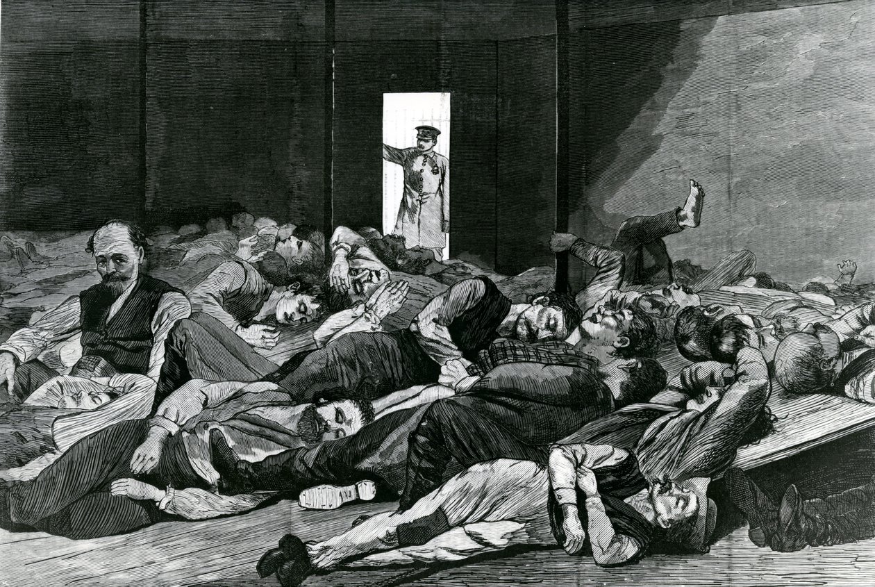 Station House Lodgers, publicado em &39;Harper&39;s Weekly&39;, 1874 de Winslow Homer