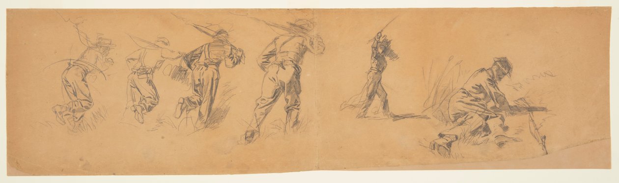 Estudos de soldados de Winslow Homer