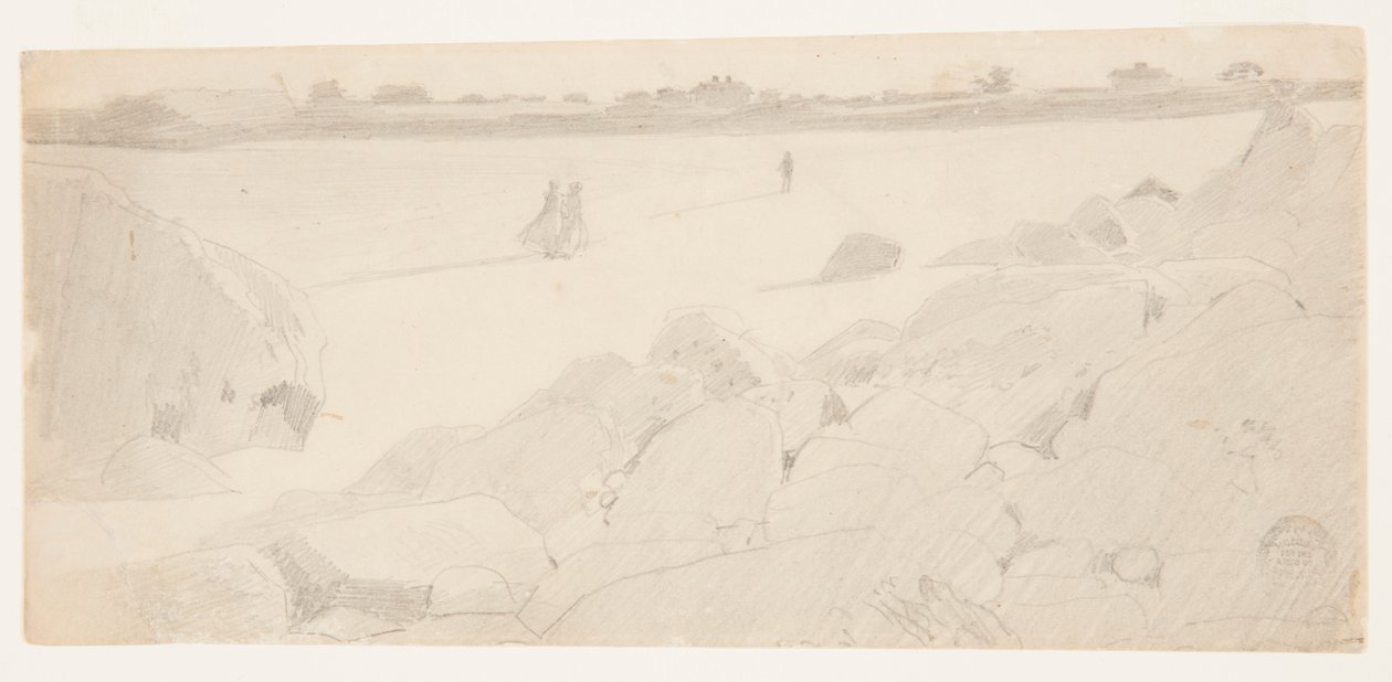 Estudo para "Rocky Coast and Gulls" de Winslow Homer