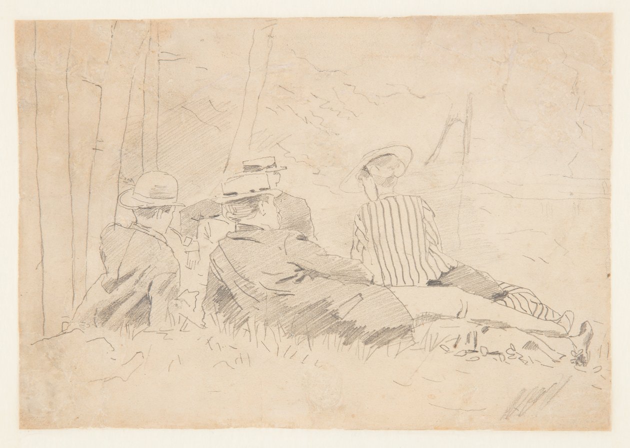 Estudo para "The Fishing Party" de Winslow Homer