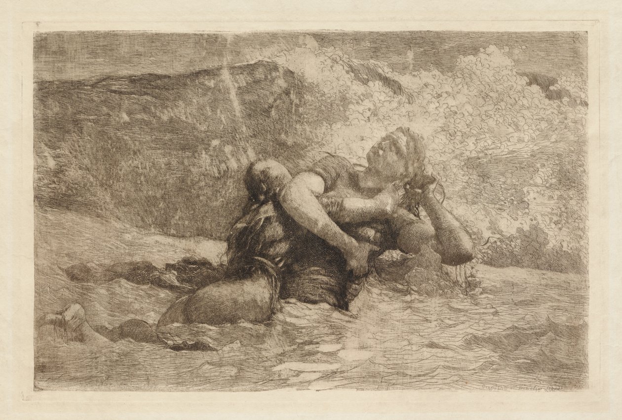 Estudo para Corrente de retorno de Winslow Homer