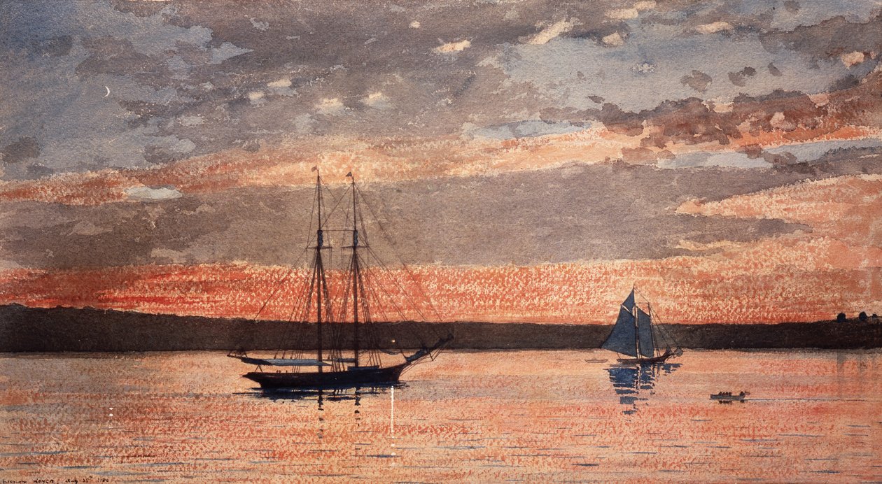 Pôr do sol em Gloucester de Winslow Homer