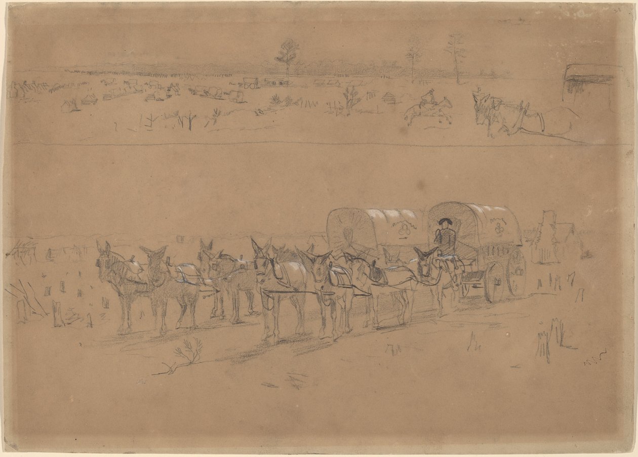 Supply Train, 1864. de Winslow Homer
