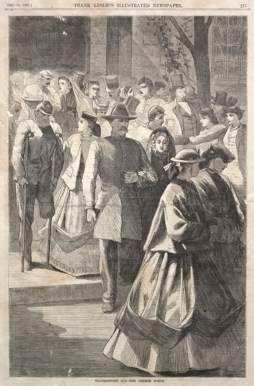 Dia de Ação de Graças - O Pórtico da Igreja de Winslow Homer