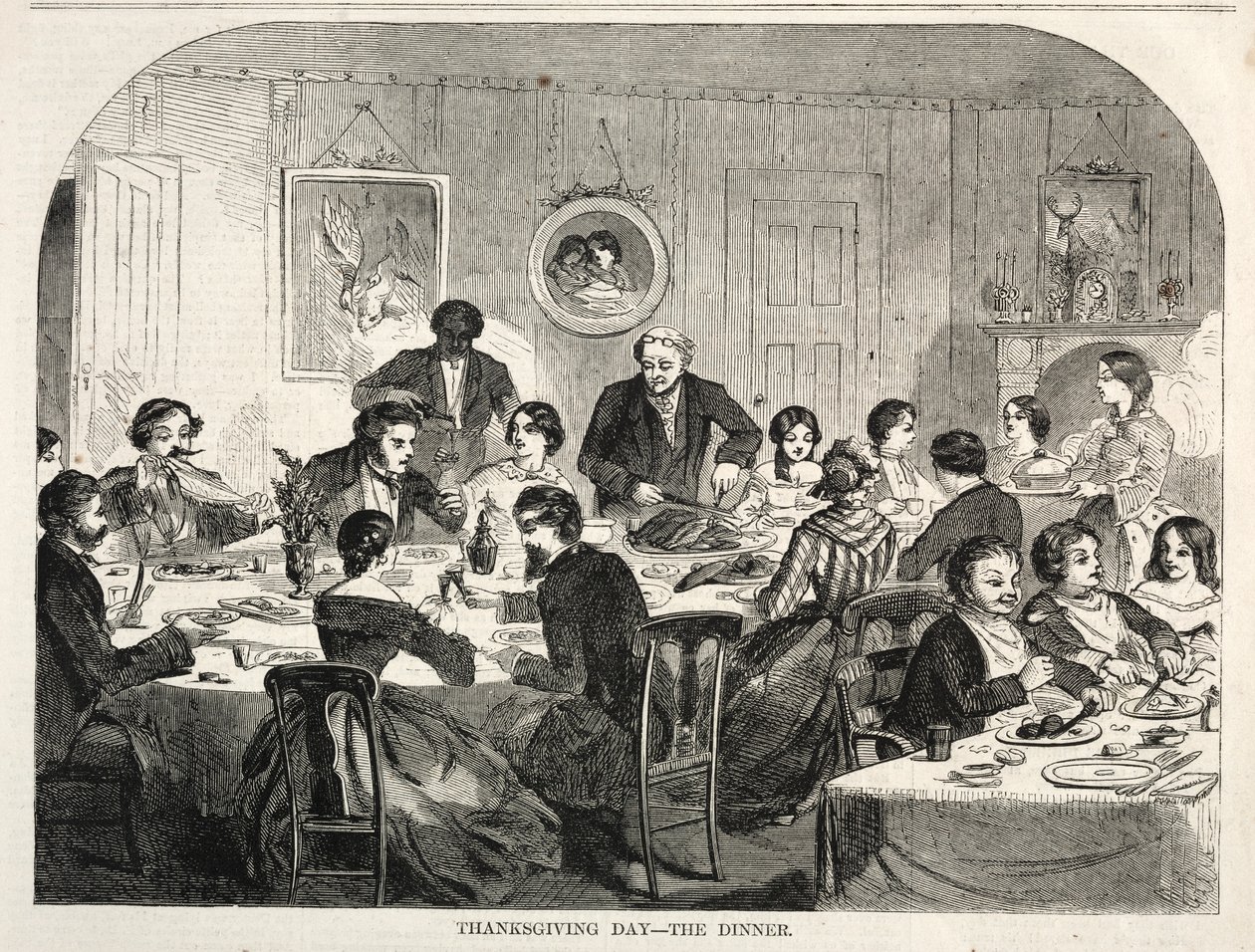 Dia de Ação de Graças - O Jantar, 1858. de Winslow Homer