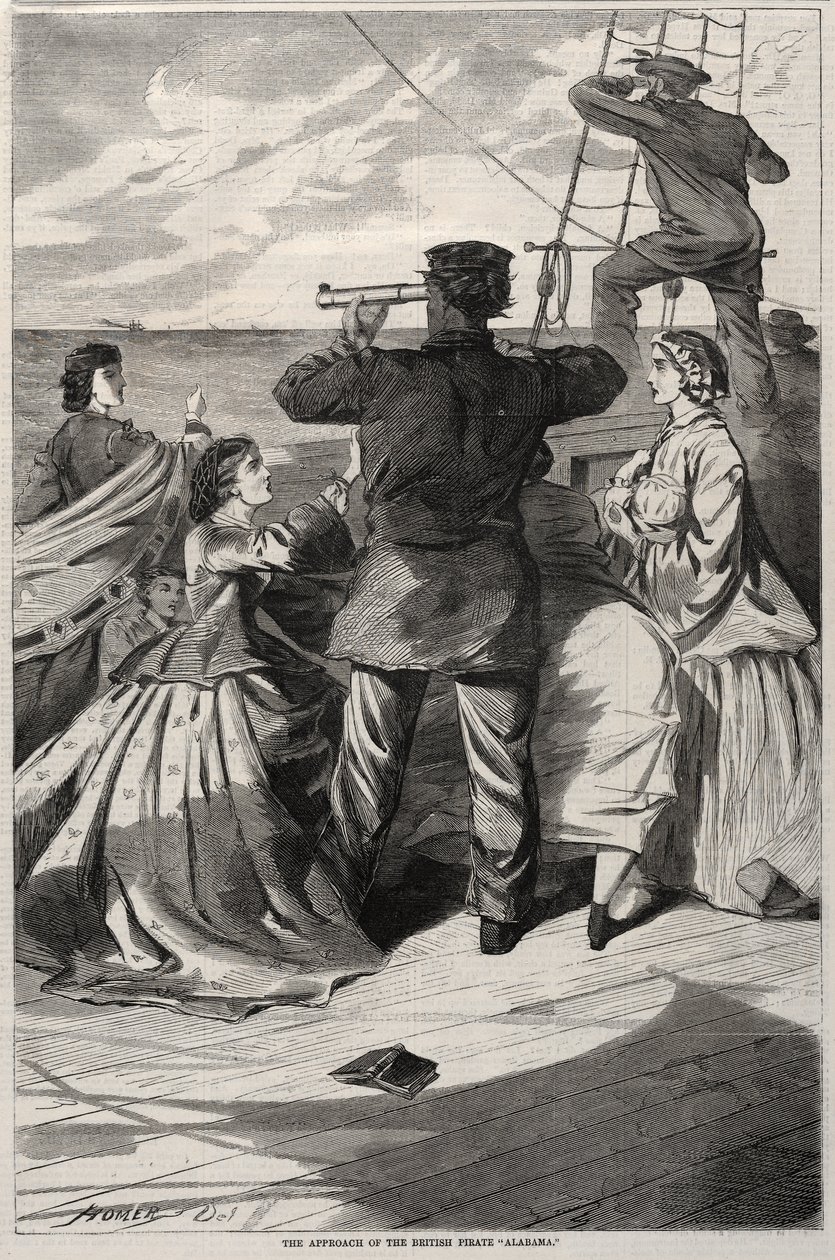 A aproximação do pirata britânico «Alabama» de Winslow Homer