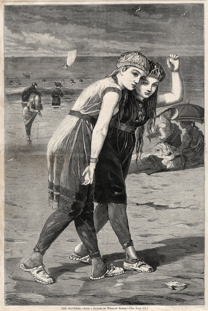 Os banhistas, 1873. de Winslow Homer