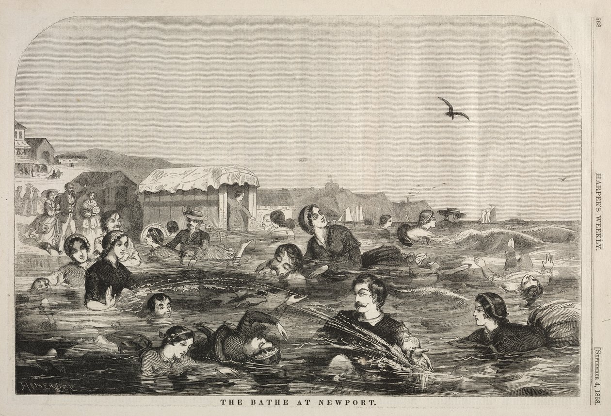 Os banhos em Newport, 1858. de Winslow Homer