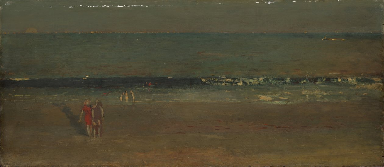 A Praia, Tarde da Tarde, 1870-72 . de Winslow Homer