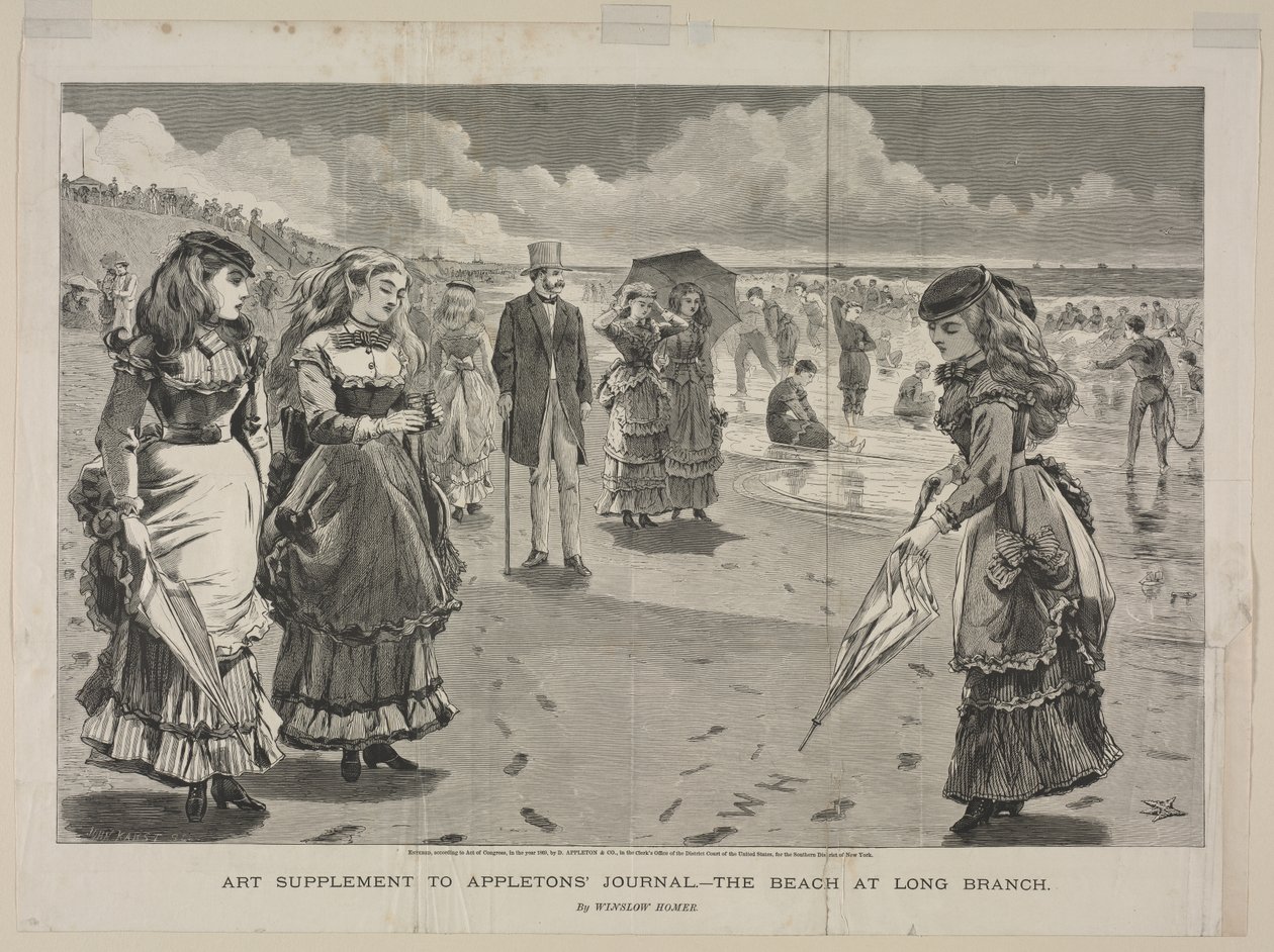 A praia em Long Branch de Winslow Homer