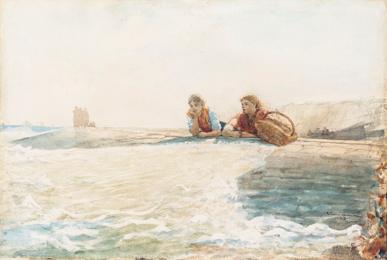 O quebra-mar, 1883 de Winslow Homer