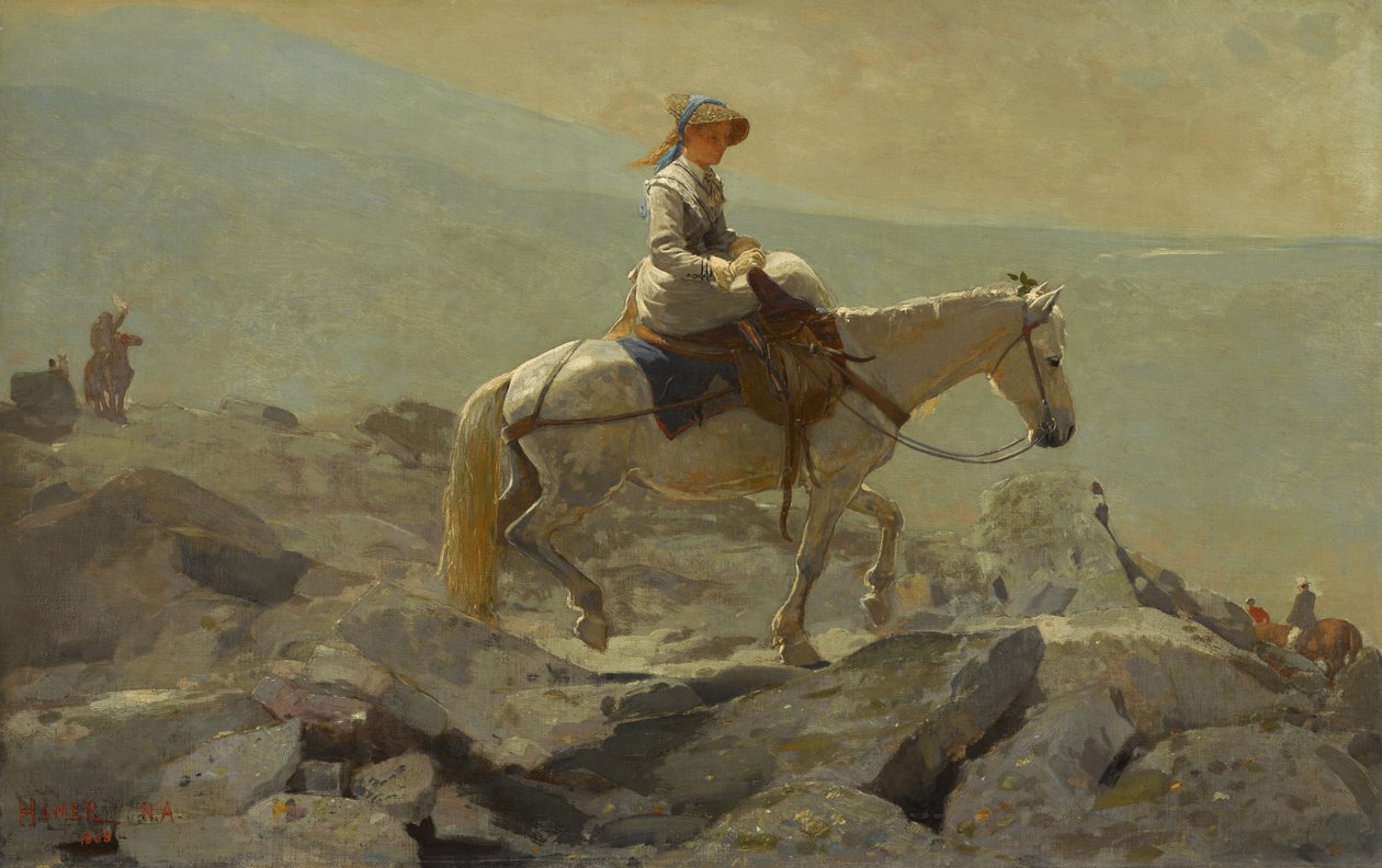 O caminho de freio, montanhas brancas, 1868 de Winslow Homer