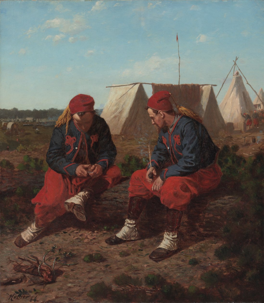A tubulação de Brierwood, 1864. de Winslow Homer