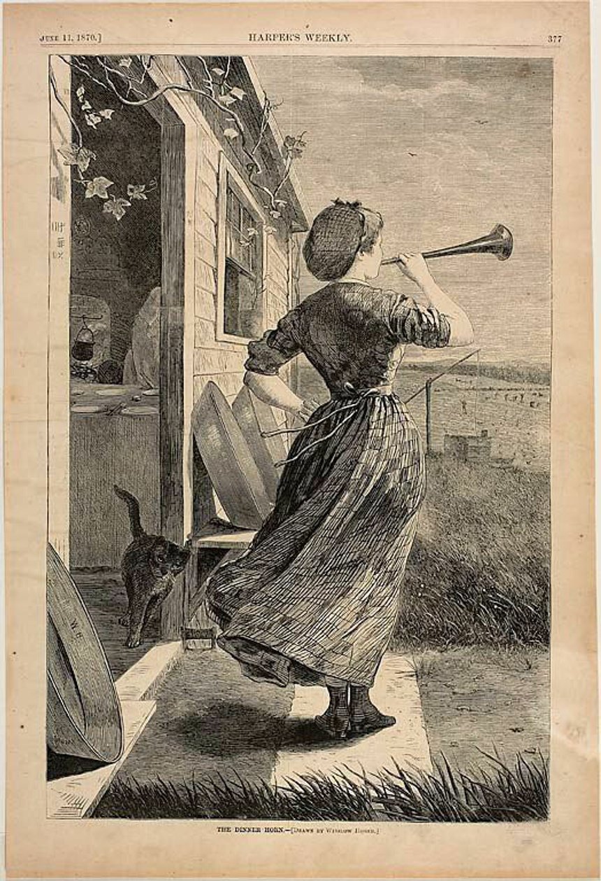 A buzina do jantar de Winslow Homer