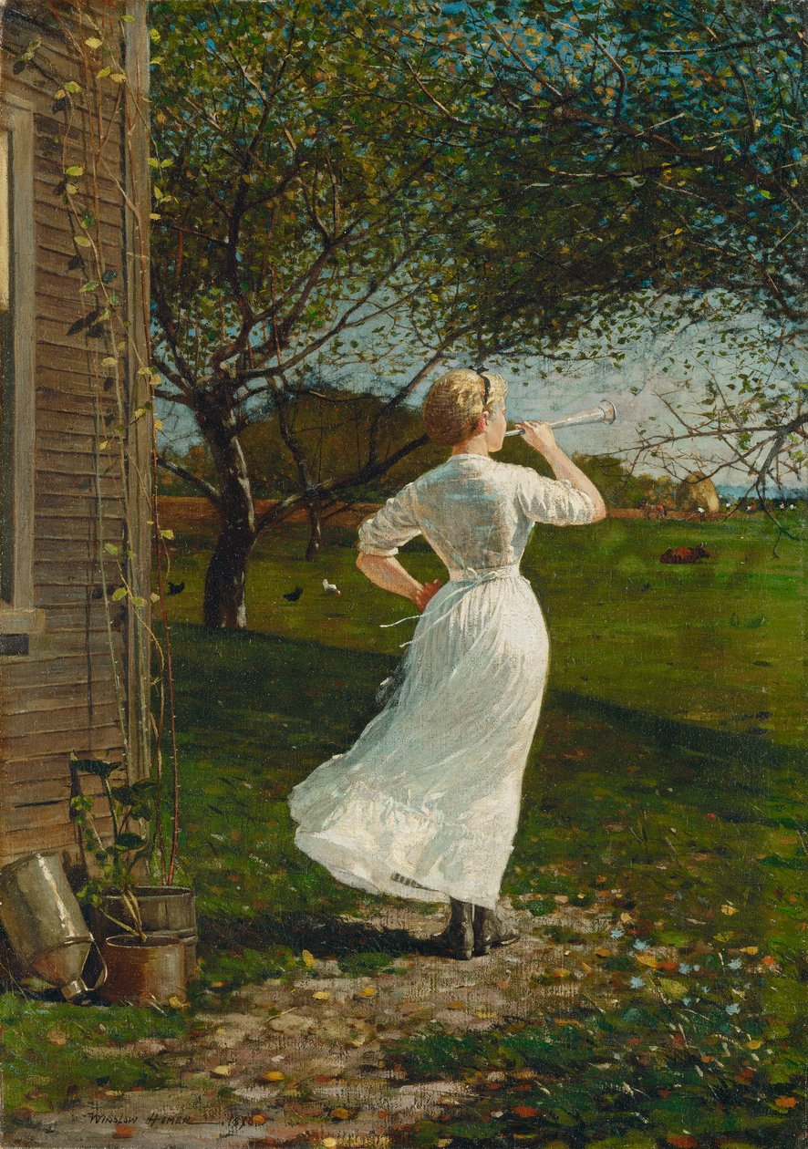 The Dinner Horn de Winslow Homer