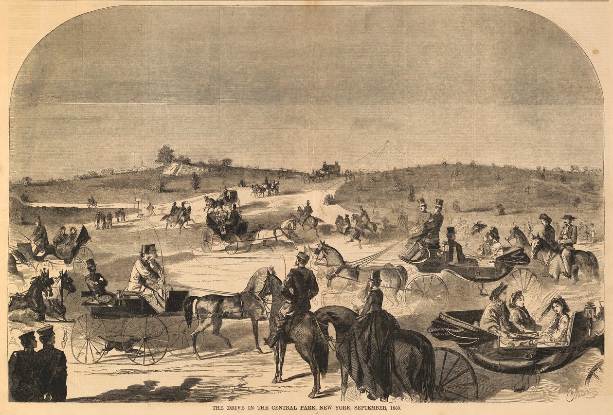 The Drive in the Central Park, Nova Iorque, setembro de 1860, de Harper