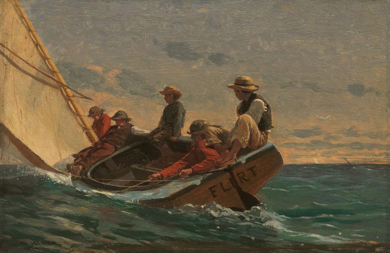 The Flirt, 1874. de Winslow Homer