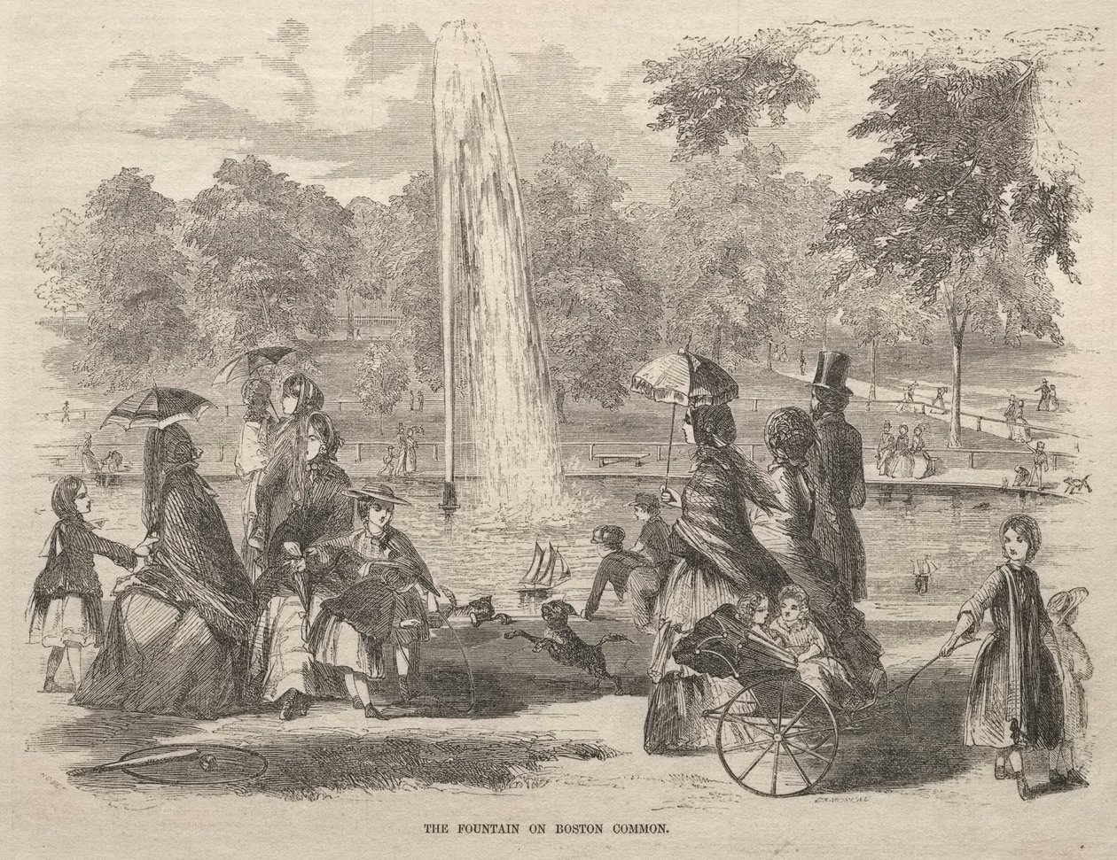 A fonte em Boston Common de Winslow Homer
