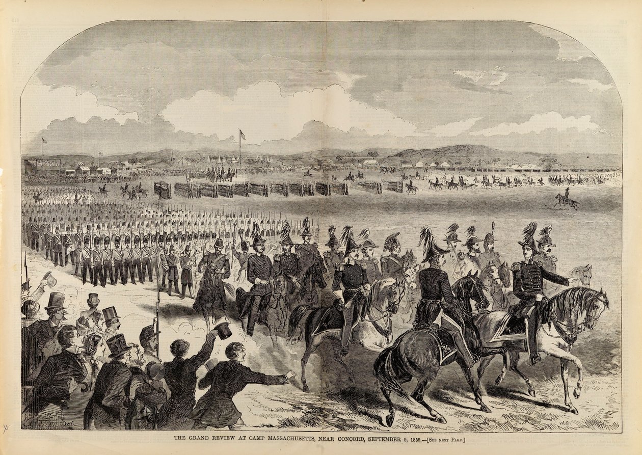 The Grand Review at Camp Massachusetts, Near Concord, 9 de setembro de 1859, de Harper