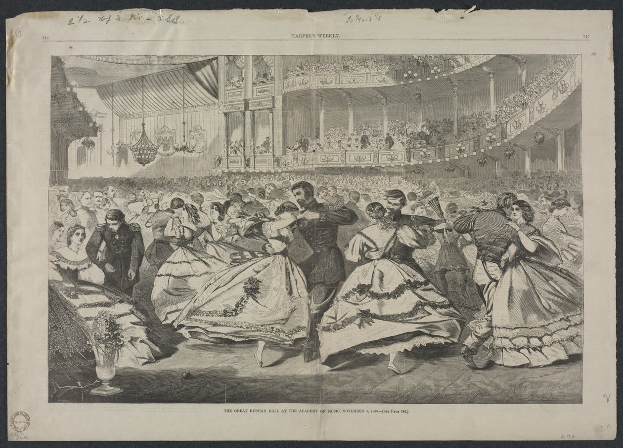 O Grande Baile Russo na Academia de Música, 5 de novembro de 1863 de Winslow Homer