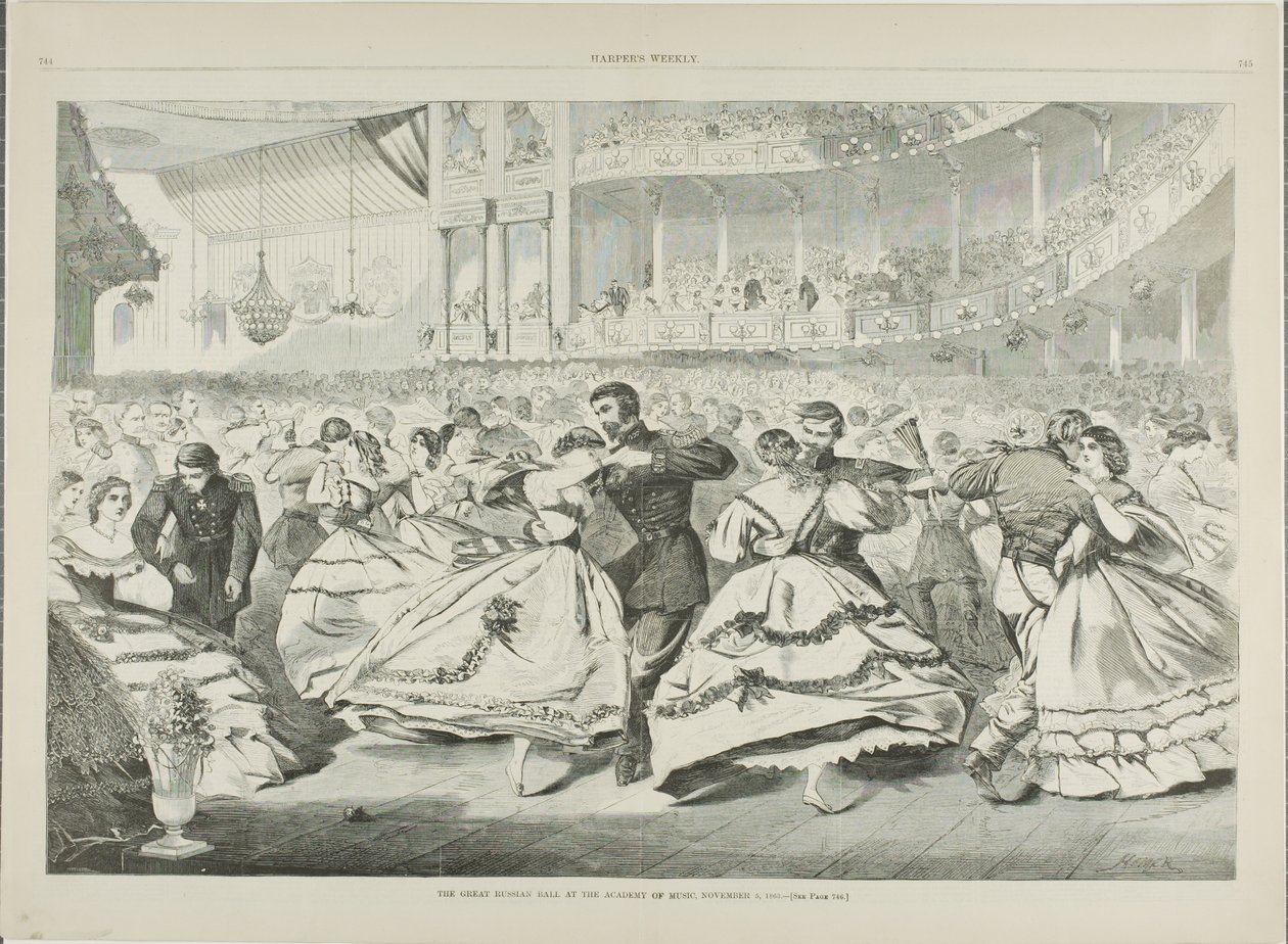 O Grande Baile Russo na Academia de Música, 5 de novembro de 1863 de Winslow Homer