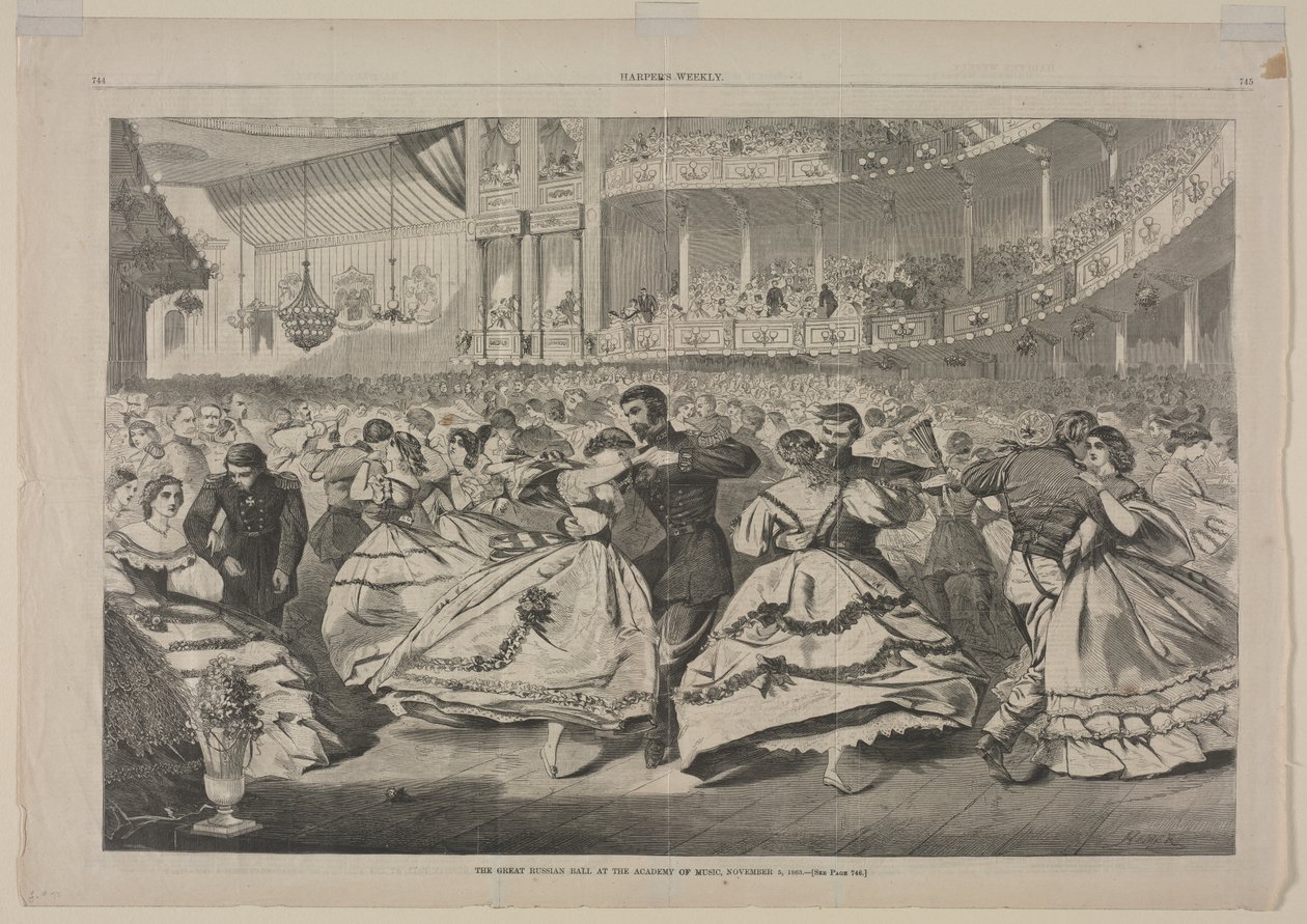 O Grande Baile Russo na Academia de Música, 5 de novembro de 1863 de Winslow Homer