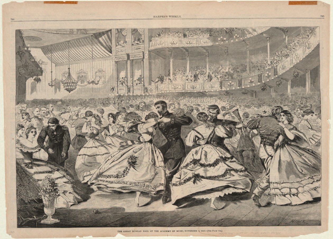 O Grande Baile Russo na Academia de Música, 5 de novembro de 1863, de Harper de Winslow Homer